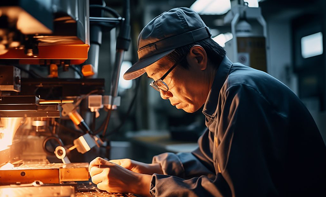 熟練作業者の動きだけでなく、視線も可視化し教育・分析に活用